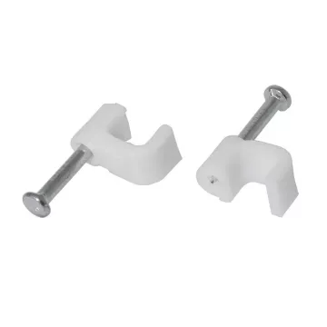  CABLE CLIP WITH NAIL SQUARE PVC 12MM