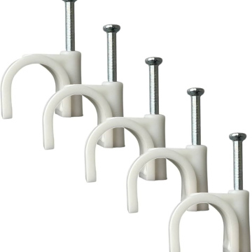 CABLE CLIP WITH NAIL ROUND PVC 12MM