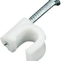 CABLE CLIP WITH NAIL ROUND PVC 10MM