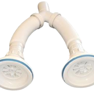 Double Drain 3" Plastic Waste